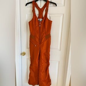 Gerry G Orange Snow Bib Suit Overalls Ski Snowboard Size M Made in USA